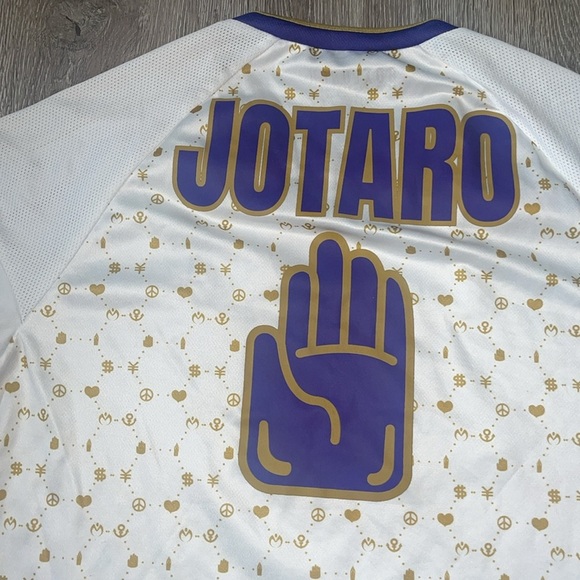 JoJo's Soccer Jersey Bizarre Adventure Star Platinum mens medium Boxlunch Jotaro - Picture 7 of 7